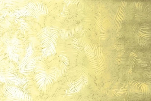 в спальню, листья, тропические, желтые, белые