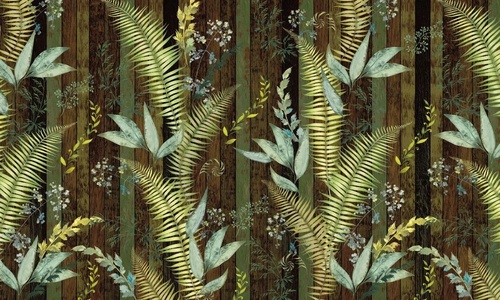 в загородный дом, листья, тропические, крупные, ярко зеленые