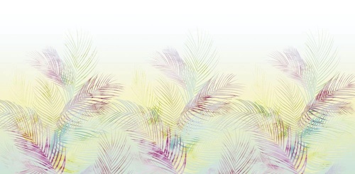 в загородный дом, листья, тропические, желтые, на белом фоне