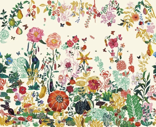 в загородный дом, листья, цветы, яркие