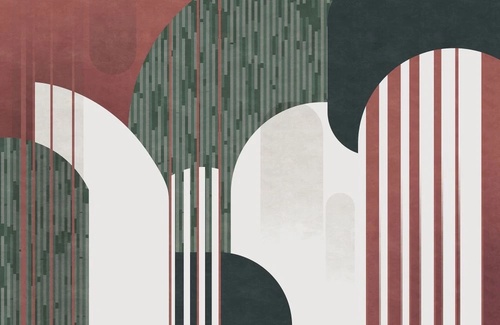 геометрия, зелено-белая