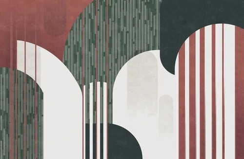 геометрия, зелено-белая