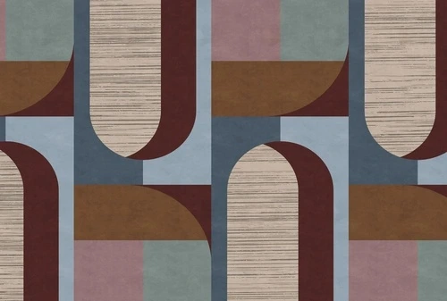 геометрия, бежево-голубая