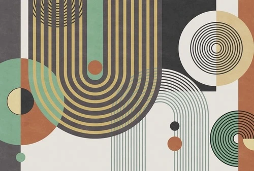 геометрия, черная, зеленая