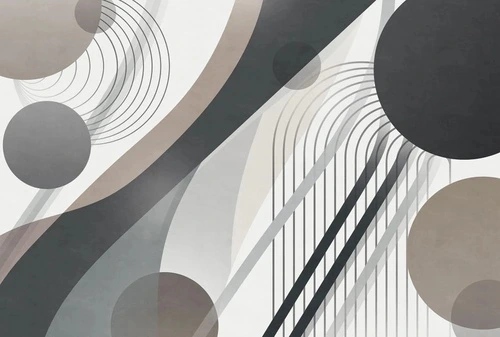 геометрия, черная, белая, бежевая