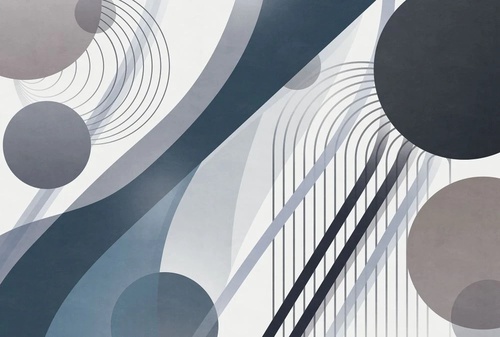 геометрия, черная, белая, синяя