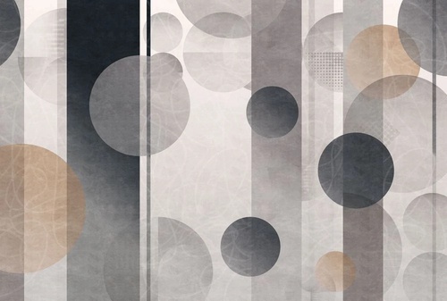 геометрия, вертикальные, круги, серо-черные