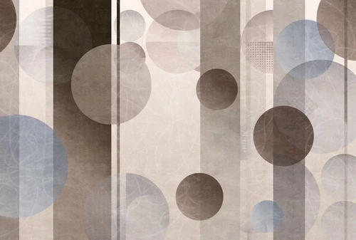 геометрия, вертикальные, круги, серо-бежевые