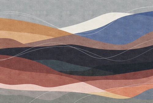 абстракция, волны, серо-коричневые