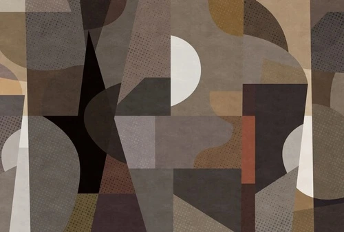 абстракция, геометрия, темно серая, темно коричневая