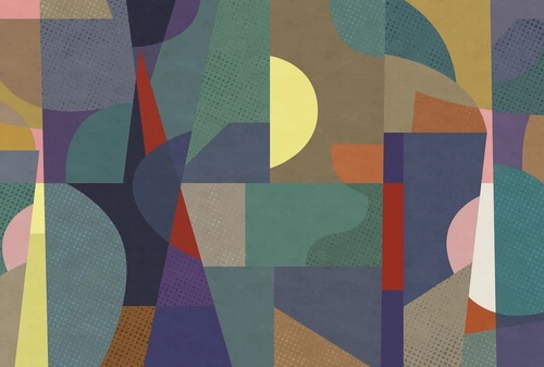 абстракция, геометрия, темно зеленая, темно синяя