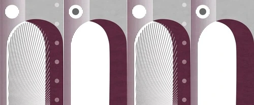 абстракция, арки, серо-коричневые, бордовые, белые