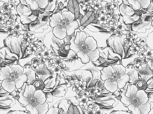 поталь, серебро, цветочные