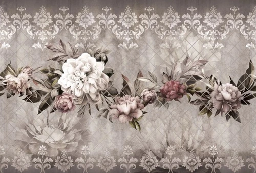 в стиле прованс, бежевые, белый цветок