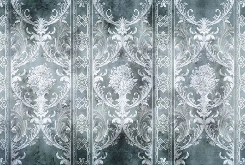 в стиле прованс, узор, белый, на темном фоне, бирюзовая