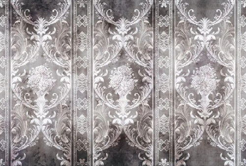 в стиле прованс, узор, белый, на темном фоне, коричневая