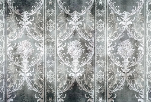 в стиле прованс, узор, белый, на темном фоне, серая