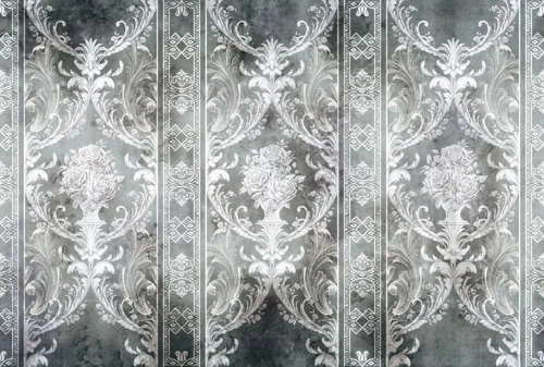 в стиле прованс, узор, белый, на темном фоне, серая