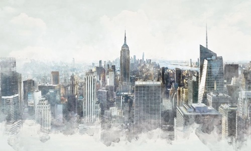 лофт, винтаж, город, мегаполис, сити, небоскребы, серая