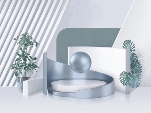 3Д, геометрия, серо-голубая, серая, голубая