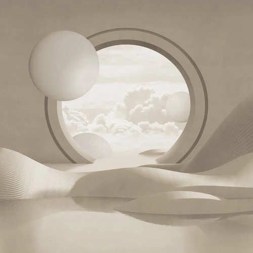 геометрия, 3Д, иллюминатор, бежевые