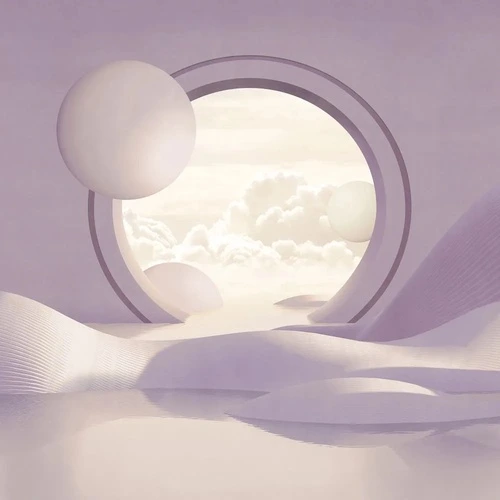 геометрия, 3Д, иллюминатор, сиреневая