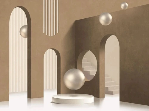 геометрия, 3Д, арки, кофейная