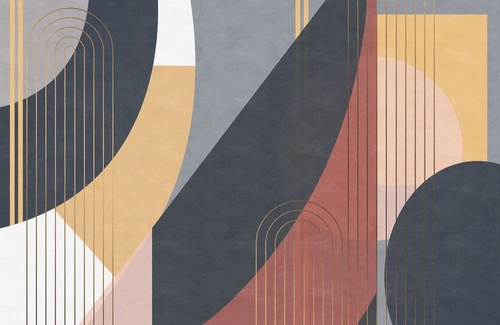 абстракция, черно-желтая