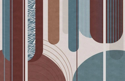 абстракция, бирюзово-бордовая