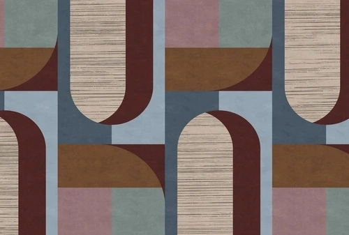 абстракция, сине-бордовая