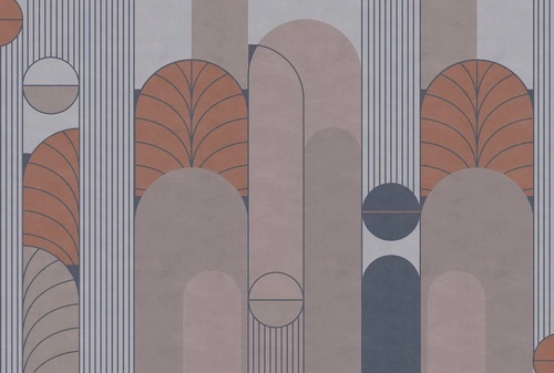 абстракция, коричнево-серая