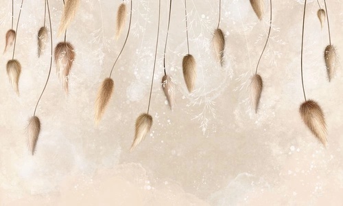 в детскую комнату, свисающие бутоны, бежевые