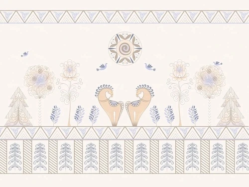 в детскую комнату, пудровые, лошадки