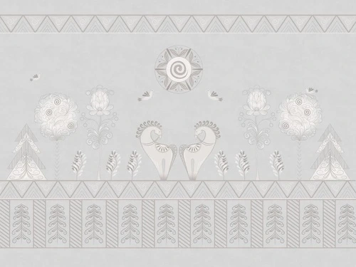 в детскую комнату, розово-серая, лошадки