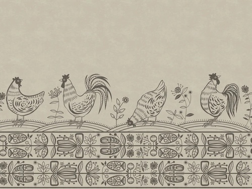 в загородный дом, в детскую комнату, курочки, бежевые