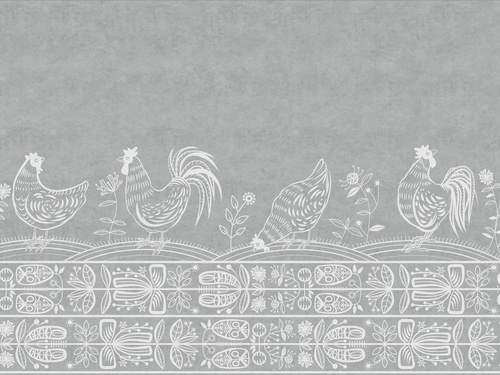 в загородный дом, в детскую комнату, курочки, серая