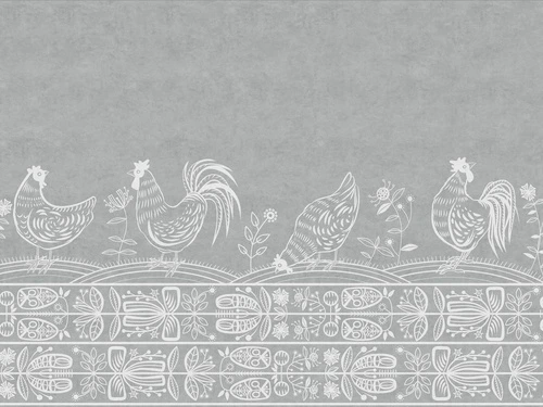 в загородный дом, в детскую комнату, курочки, серая