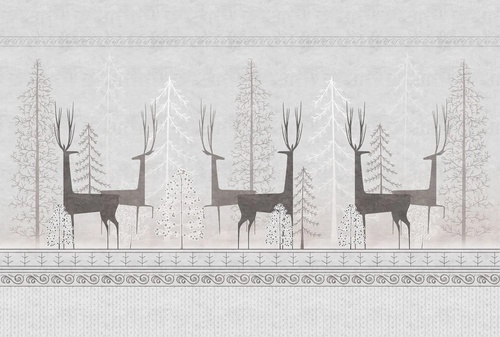 в загородный дом, олени, бежевые