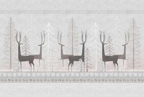 в загородный дом, олени, бежевые