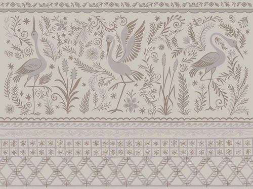 в детскую комнату, в загородный дом, журавли, бежевые