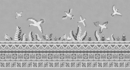 в загородный дом, птицы, бежевые, серые, белые