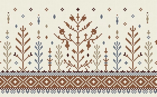 в загородный дом, орнамент, дерево, бежевые