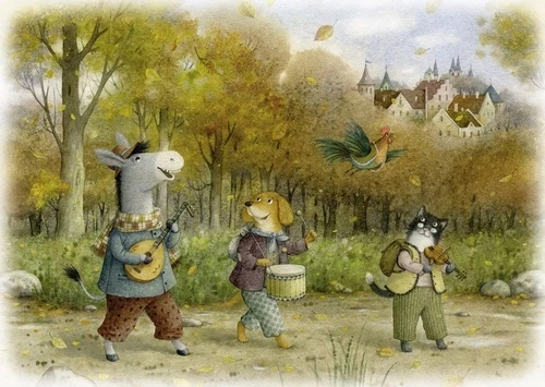 в детскую комнату, бременские музыканты