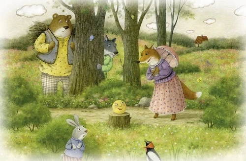 в детскую комнату, колобок, коричневая