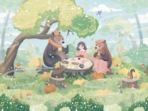 в детскую комнату, маша и медведи, зеленая