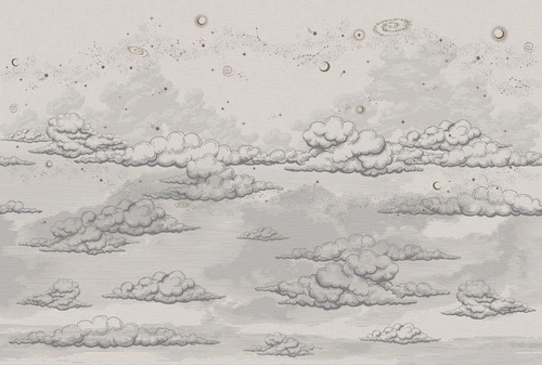 в детскую комнату, небо, облака, бежевые