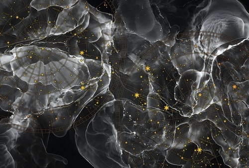 в детскую комнату, космос, черные, звезды