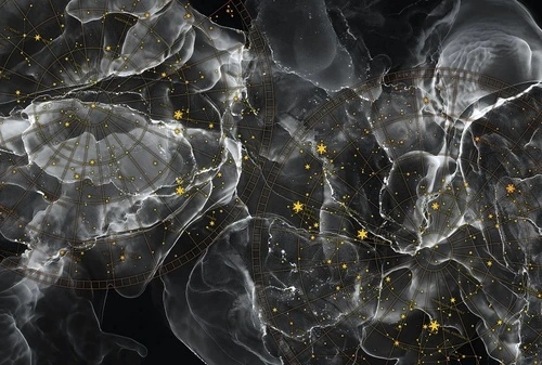 в детскую комнату, космос, черные, звезды