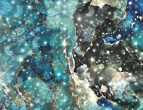 в детскую комнату, космос, небо, звезды, бирюзовая