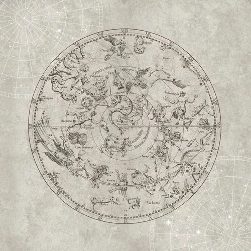 в детскую комнату, земля, бежевые, созвездия